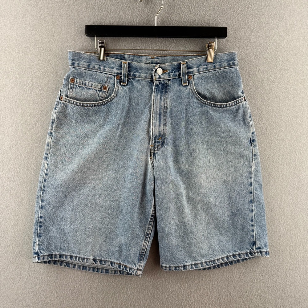 Vintage Levis Jean Shorts Mens 34 (Fits 33) Blue Denim Jorts Made in USA